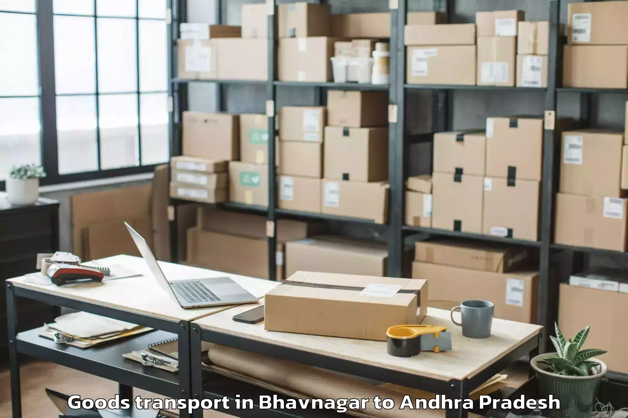 Trusted Bhavnagar to Peda Araveedu Goods Transport